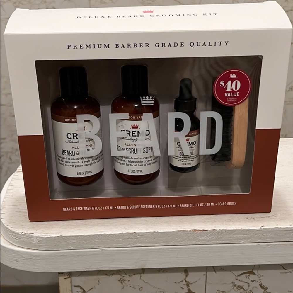 Brand New Creamo Deluxe Beard Grooming Kit - Bourbon Vanilla scent